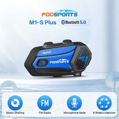 Image de Casque Moto Bluetooth Interphone Fodsports M1 S Plus