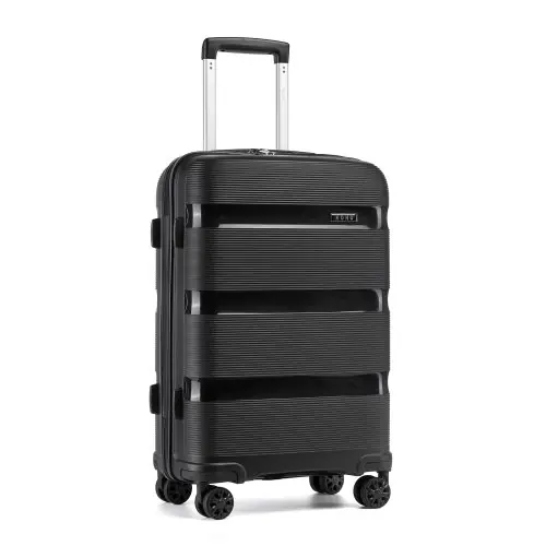 Image de Valise Rigide 4 Roues TSA avec Fixation Rétractable - Turquoise & Noir