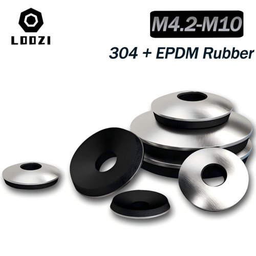 Imagen de Arandelas de Sellado Inox 304 con Goma EPDM - Impermeables y Antideslizantes