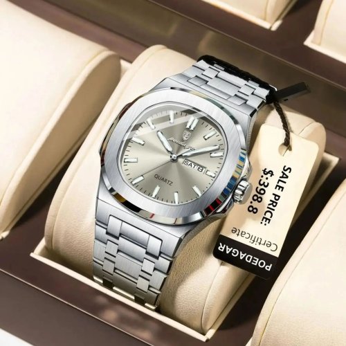 Imagen de Reloj Militar de Lujo para Hombre - Cuadrado, Resistente al Agua y Luminoso