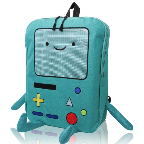 14-inch schattige cartoon rugzak Adventure Time, ademend en lichtgewicht anime tas voor kinderen – ideale casual travel rugzak in groen
