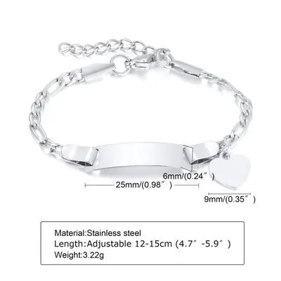 Image de Bracelet Personnalisé Enfant - Nom & Couronne