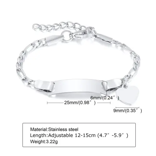 Image de Bracelet Personnalisé Enfant - Nom & Couronne