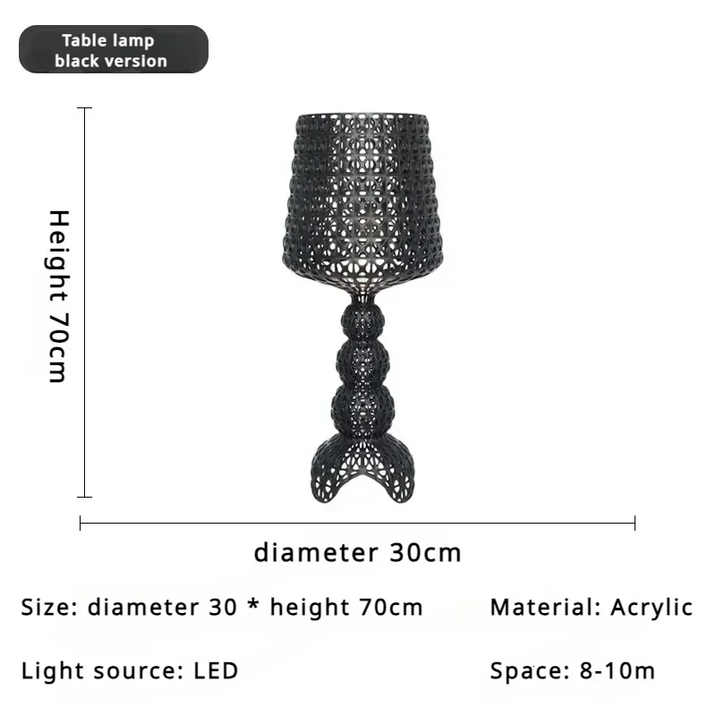 D30 H70 cm zwart
