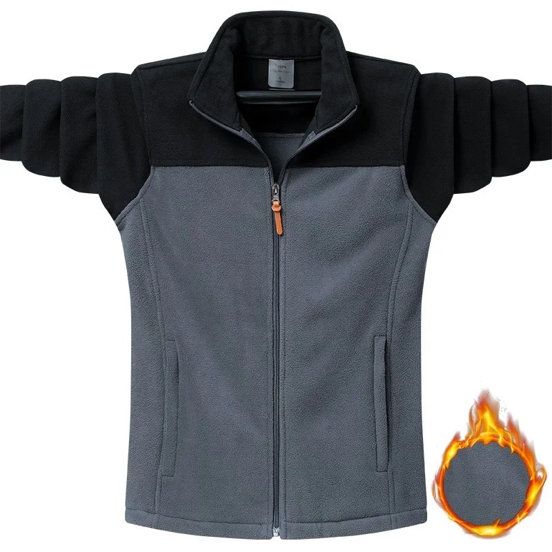 Zdjęcie Plus Size 9XL Zimowa kurtka polarowa Mężczyźni Taktyczna miękka skorupa Wiatroodporny płaszcz kempingowy Kobiety Moda Para Ciepła parka Harajuku