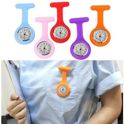 Image de Montre de Poche Médicale en Silicone - Broche Tunique Fob
