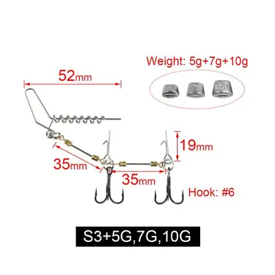 Image de Hameçon Spinpoler Multi-Dépentes pour Brochet - Kit Swimbait