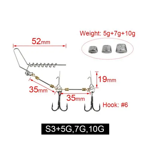 Image de Hameçon Spinpoler Multi-Dépentes pour Brochet - Kit Swimbait