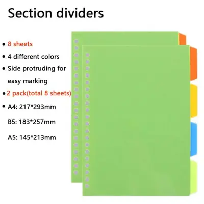 Image de Recharges de cahier A4/A5/B5 - Feuilles mobiles pour classeur