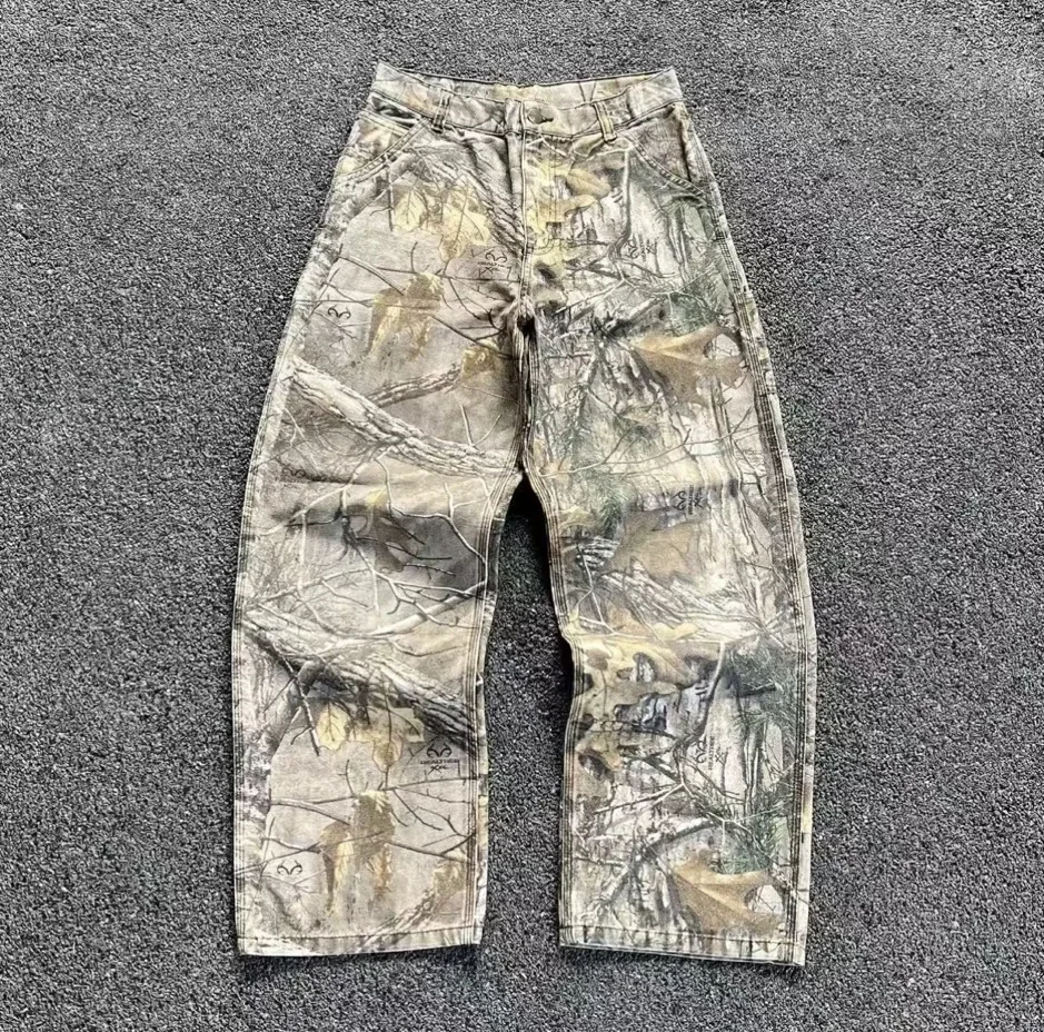 Imagen de Pantalones de hombre, pantalones de chándal de camuflaje, tendencia retro, pantalones clásicos para ...