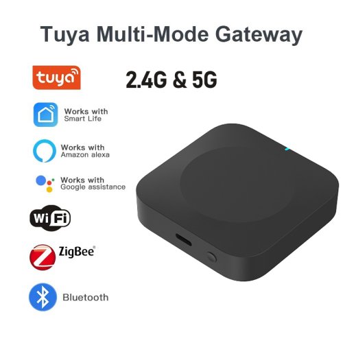 Zdjęcie Inteligentny Hub Domowy Tuya z Wi-Fi Dual Band, Bluetooth i Zigbee – Centralny Sterownik dla Systemu Smart Home z Obsługą Alexa i Google Home