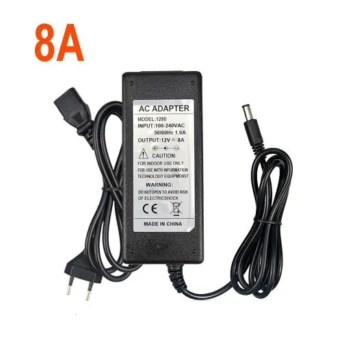 Image de Transformateur 12V LED - Adaptateur AC/DC 100-240V vers 12V, 1A à 8A