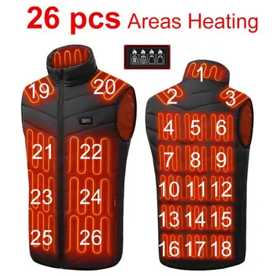 Image de Gilet chauffant 26 zones - Chaleur optimale pour l'hiver