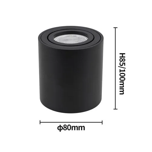 Round Black 85mm