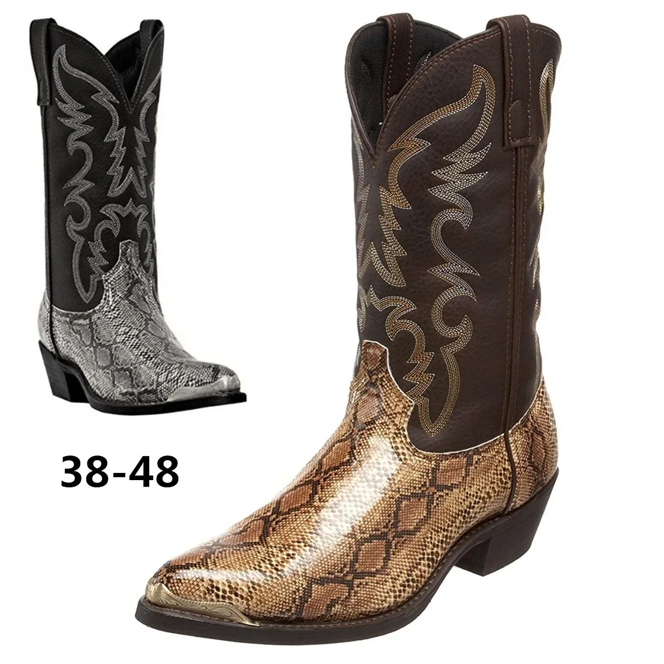 Afbeelding van Stijlvolle Cowboy Laarzen met Slangenpatroon
