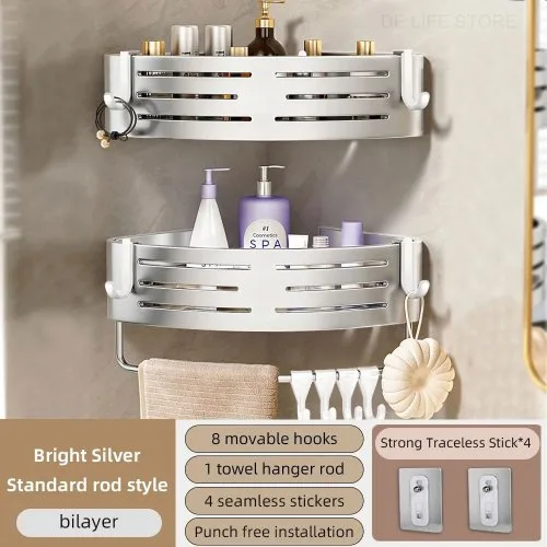 Silber mit Stange-2pcs