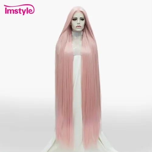 Image de Perruque Blonde Synthétique 60 Pouces - Cheveux Raides & Résistants à la Chaleur