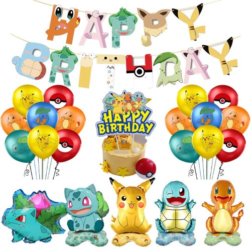 Afbeelding van Pikachu Feestdecoratie Set - Pokémon Verjaardagsfeest