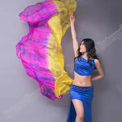 Image de Écharpe de Danse du Ventre en Soie Légère - 13 Couleurs