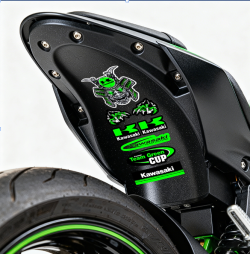 Zdjęcie Uniwersalna naklejka na błotnik Kawasaki, wodoodporna, do modeli Z900 Z1000 Z800 Z750 Z650 Ninja 400 650 ZX-6R ZX-9R