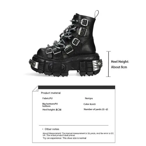 Image de Bottines Gothiques Homme - Style Rock Punk avec Chaînes