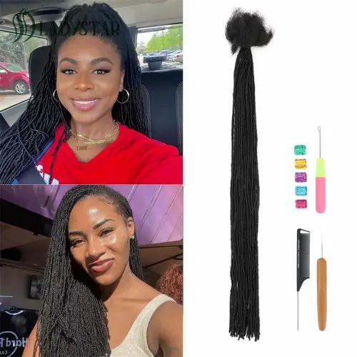 Image de Extensions Dreadlocks 100% Cheveux Humains - 8 Pouces