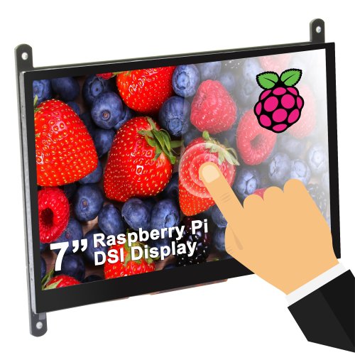 Bild von 7-Zoll kapazitiver Touchscreen-LCD-Monitor für Raspberry Pi 5/4/3 – Tragbarer Display mit 800 x 480 Auflösung, DSI-Anschluss, V3.1