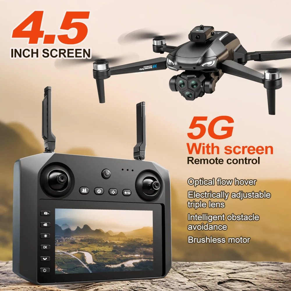 Image de Drone Pro M33 Max 4K - Caméra HD, GPS, 5G WiFi, Écran Intégré