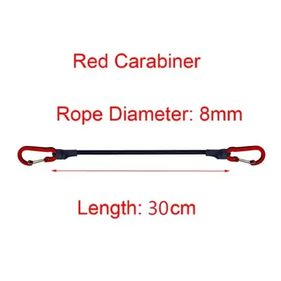 Image de Sangles Élastiques Extensibles 8mm - Crochets Rouges pour Vélo, Voiture & Toit