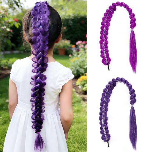 Perruque Violette Super Longue pour Enfants