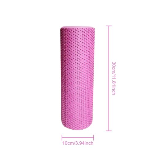 Imagen de Rodillo de yoga hexagonal: cilindro redondo de espuma EVA para pilates y entrenamientos en casa mejorados (diámetro 9,5 cm, longitud 29,7 cm)