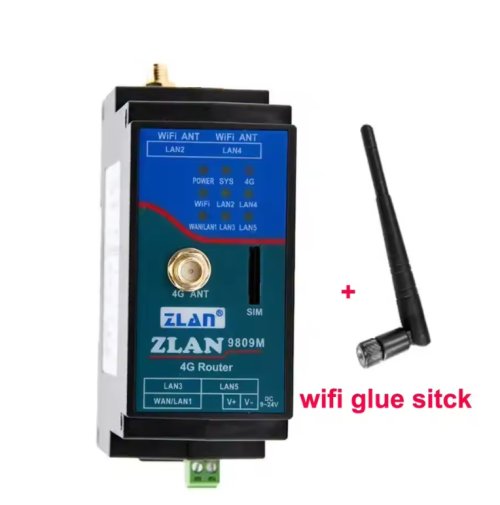 Afbeelding van Industriële 4G LTE Router met WiFi – ZLAN 9809M DIN Rail