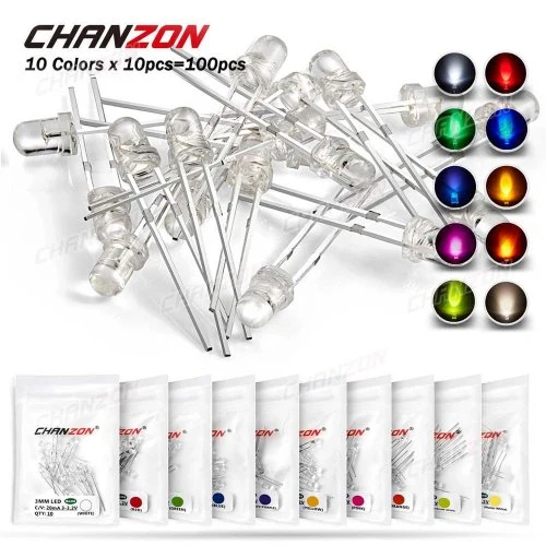 100 pezzi Multicolore