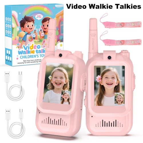 Image of Kids Walkie Talkie with 2-inch HD Screen – Fun Intercom for Indoor Play, Camping, and Hiking – Perfect Birthday Gift for Children Ages 3 to 12