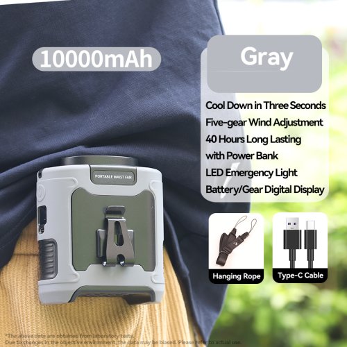 Immagine di Ventilatore portatile da appendere al collo Ventilatore forte con Power Bank Illuminazione a LED per...