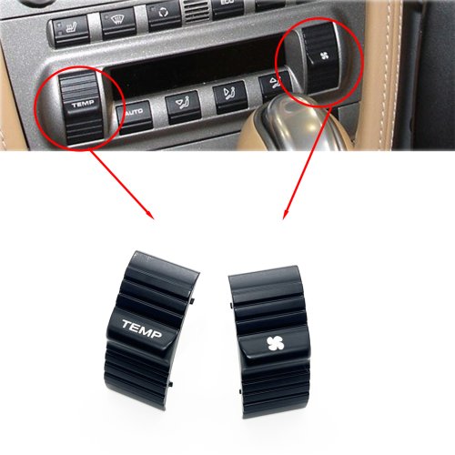 Immagine di ESIRSUN Set di pulsanti TEMP per climatizzazione HVAC A/C adatti per Porsche 911 997 Boxster Cayman 987