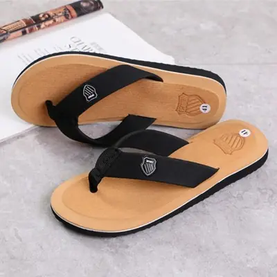 Image de Pantoufles Hommes Confortables - Tongs Plates & Souples pour Plage et Jardin