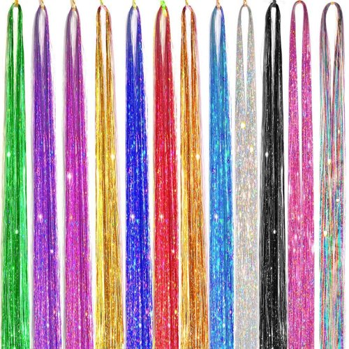 Image de Extensions de Cheveux Scintillantes 100cm - Tresse Hippie Éblouissante