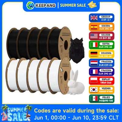 Image de Filament PLA 1.75mm - Imprimante 3D - 5 à 10 Rouleaux