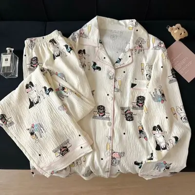 Image de Pyjama Chien de Noël Kawaii - Doux & Confortable