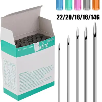 Image de Aiguilles de Perçage Stériles - 100 pcs pour Oreille, Nez, Langue, Ventre