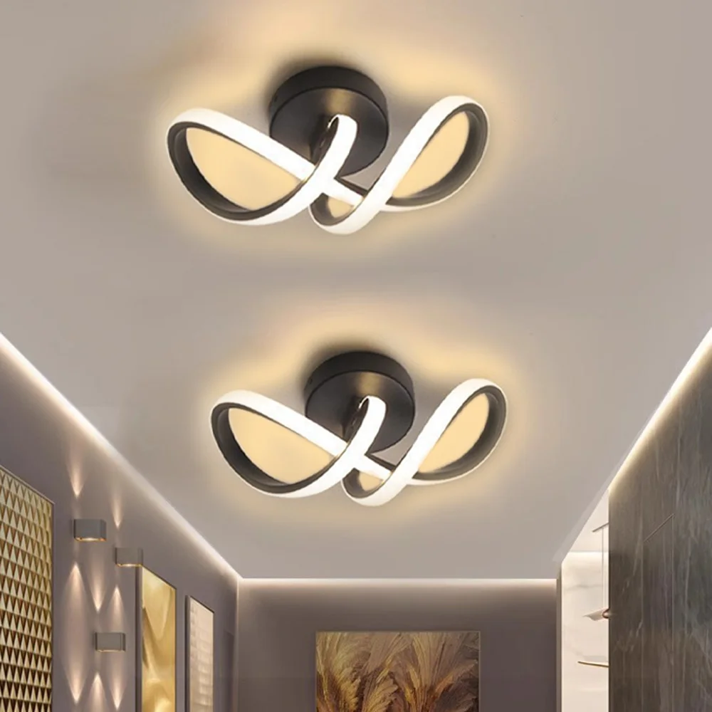 Image of Modern LED Ceiling Light with Three-Color Dimmable Chandelier for Bedroom, Living Room, and Dining Area – Minimalist Surface-Mounted Indoor Lighting Fixture