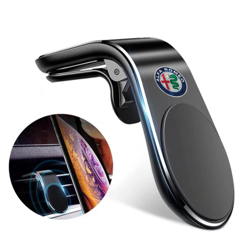 Imagen de Soporte magnético para teléfono de coche, accesorios de Metal para Alfa Romeo 159 Spider Giulia Giulietta 156 Tonale Mito 147 8C Stelvio, 1 Uds.