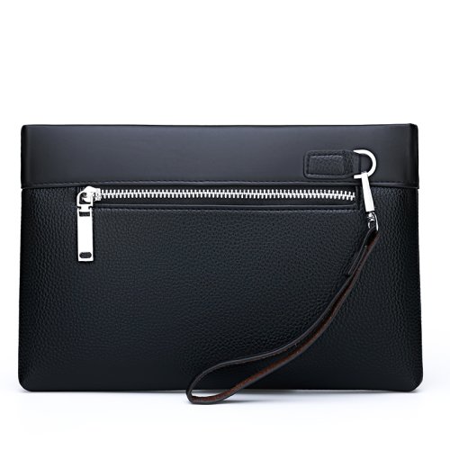 Bild von Hohe Qualität Weiches Leder Männer Taschen Mode Business Clutch Tasche Casual Reise handtasche Telefon Geldbörse Designer für Männliche Geburtstag Geschenk