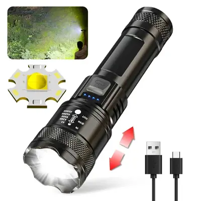 Image de Torche LED Ultra Puissante Rechargeable USB
