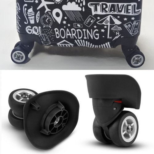 Afbeelding van Vervangende Rubberen Spinnerwielen voor Koffers – Stille en Duurzame Reparatie Set van 2 stuks