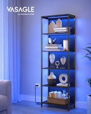 Image de Étagère LED Vasagle 6 Niveaux - Éclairage Réglable & Design Moderne