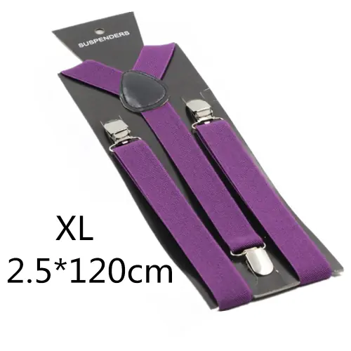 Image de Bretelles Élastiques Unisexe pour Enfants - Bleu Marine, Café, Violet