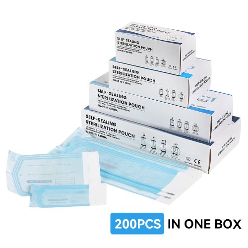 Immagine di 200 pz/borsa sacchetti di sterilizzazione autosigillanti sacchetti 5 dimensioni sacchetto di grado medico accessori per tatuaggi usa e getta per Nail Art
