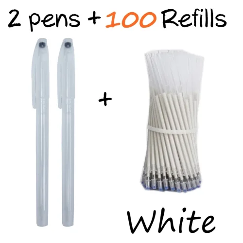 Afbeelding van 102 stks/set Hoge Temperatuur Verdwijnende Uitwisbare Gel Pen Refill Textiel Stof Marker Pennen Warmte Kleermakerij PU Leer Naaien